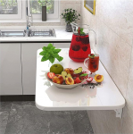 Schwimmender Wandmontierter Klapptisch f&uuml;r kleine R&auml;ume Drop Leaf Tisch f&uuml;r Waschk&uuml;che/Studierzimmer/Schlafzimmer 90x50cm/35x20in wei&szlig;