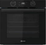 Bauknecht BBA285HU1K Sisseehitatud kuuma&otilde;huahi 12 funktsiooniga / 60 cm / 71 l SmartClean / Maxi Cooking / Mitmetasandiline k&uuml;psetamine / Power Hot Air / Pizza funktsioon / Lapselukk / 1-suunaline osaline pikendus / Must klaas