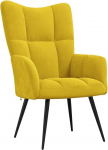vidaXL Relaxing Chair, TV Chair, Upholstered Chair, Relaxing Chair, Armchair, Armchair, Living Room, Mustard Yellow, Velvet