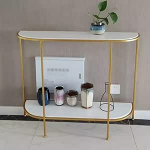 Konsoolne diivanilaud, elutoa lauad, diivanilaud, kitsas sissep&auml;&auml;sulaud 2-kihilise riiuli ja metallraamiga, kohvilaud taga, kaasaegne koridorilaud, laud elutuppa