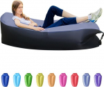 Xlabor T&auml;ispuhutav diivan Veekindel Air Diivan Veekindel Air Lounger koos kaasaskantava paketiga Air Bed Portable Lazy Lounger Camping, Beach, Park, Beach Grey