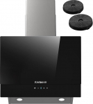 Pliidikupu 60 cm, k&uuml;lgmine sisselaskeava, 500 m&sup3;/h imemisv&otilde;imsus, energiat&otilde;husus A++, 430 roostevabast terasest, 2 x 1,5 W LED-valgustus, puutetundlik paneel