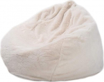 DTLEO Bean Bag Storage Bag Classic Faux Fur Bean Bag (ilma t&auml;idiseta) istumiseks ja lamamiseks v&auml;ljas ja siseruumides lastele ja t&auml;iskasvanutele Paljud valged