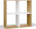 BDW - Malax raamaturiiul | Kapi, alus elutuppa, kontorisse ja &otilde;ppetuppa | Riiul raamatutele ja m&auml;nguasjadele | Ideaalne lastetuppa, teismeliste, teismeliste tuppa | Artisan Oak/White, 2 x 2
