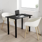 AKKE mikon musta jalaga s&ouml;&ouml;gilaud, s&ouml;&ouml;gilaud, k&ouml;&ouml;gilaud, kontorilaud, must, 100 x 50 cm