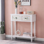 Diodceraic Moodne sissep&auml;&auml;sulaud t&auml;ispuidust elutuppa koos sahtliga, kitsas diivanilaud, sissep&auml;&auml;sulaud, diivani taga, konsool diivanilauda (valge B, 80.5 cm)