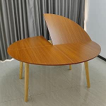 Kokkupandav &uuml;mmargune laud 120cm - 240cm l&auml;bim&otilde;&otilde;duga ruumi s&auml;&auml;stev puidust disain siseruumides ja &otilde;ues kasutamiseks Ideaalne piknikuteks, pidudeks, bankettideks ja pulmadeks.