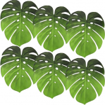 SHINEOFI Eva Monstera Blatt Tischset 6 St&uuml;ck rutschfeste und Hitzeisolierende Platzdeckchen in Gr&uuml;n Strapazierf&auml;hige Untersetzer f&uuml;r Party und Esstisch Schnelltrocknend und Faltbar