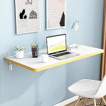 An der Wand montierter Klapptisch f&uuml;r Waschk&uuml;che, an der Wand montierter Esstisch, zusammenklappbar, an der Wand montierter Computertisch, stabil und robust, f&uuml;r Arbeitszimmer, Schlafzimmer,
