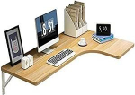 An der Wand montierter Klapptisch f&uuml;r das Homeoffice und das Bett. Eleganter schwebender Eckschreibtisch mit Laptop-Ablage, platzsparendes Design, 90 x 60 x 40 cm