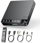 Desobry DVD-m&auml;ngija teleritele 1080p, DVD-m&auml;ngija HDMI/AV ja USB/TF-kaardi sisend, p&ouml;&ouml;rake helitugevuse reguleerimine, Mini DVD-m&auml;ngija koos Breakpoint Memory funktsiooniga Can - 2026