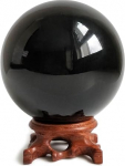 Mina Heal Obsidian Crystal Ball, Feng Shui Crystal Ball for Meditation & Crystal Healing, Divination Crystal Ball, Home Decoration, 100% Natural and Authentic