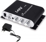 LEPY LP-838 autokanalite v&otilde;imendi Stereo subwoofer audiotarvikud (must) koos DollaTek LED-valgusega