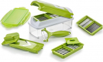 Genius Nicer Dicer Smart (10 tk) K&ouml;&ouml;giviljakutter, sibulal&otilde;ikur, mandoliin-multil&otilde;ikur, k&ouml;&ouml;giviljaviilutaja, puuviljal&otilde;ikur, kuubikutega l&otilde;ikur, kurgiviilutaja, kr&otilde;psul&otilde;ikur.