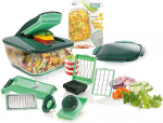 Genius Nicer Dicer Chef (15 parts) | Fruit cutter, vegetable cutter, onion cutter, chopper, vegetable slicer, mandolin