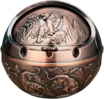 Kaanega tuhatoos, metallist tuhatoos sise- ja v&auml;litingimustes kasutamiseks, laua tuhatoos kontori kaunistamiseks, punakas vaskv&auml;rvi