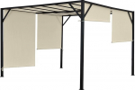 Pergola Baia, Gazebo Patio Canopy and Strong Steel Frame with 6 cm + Sliding Roof ~ 4x3 m