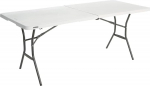Lifetime 6 ft/1.83 m Essential Fold-in-Half Table, White Granite