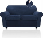 FestiCorp Velvet diivanikatted 2 padja diivanile Diivan Slipcovers 2 istmepadja diivanile, Stretch Love Seat Couch Covers, 3 t&uuml;kki Diivan Cover paks m&ouml;&ouml;bel katab koertele lemmikloomadele, merev&auml;gi