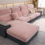 Diivanist istmepadja kate, Stretch istmepadja kaitse, elastsed padjakatted, diivanist istmepadja kate, diivanikate 3/2/1 istme &scaron;enillist istmekatted, roosa 3-Seater-X (135-165 cm)