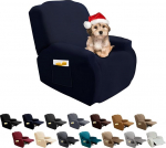 FIGOOO Stretch kate puhketoolile, 4-osaline Stretch tooli kate k&uuml;ljetaskuga, tooli kaitsja, merev&auml;e sinine