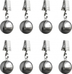 HillSpring 8 Pack Stabiilsed laudlinade raskused Roostevaba roostevabast terasest pallid klambritega raskused kardinate jaoks v&auml;ljas piknikulaua lipud 2.4oz