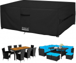 Dokon Kate aiam&ouml;&ouml;blile, veekindel, 242 x 162 x 100 cm, aialaua kaitsekate ventilatsiooniavadega, vastupidav 420D Oxfordi kangas, tolmukindel, anti-UV-plaat terrassim&ouml;&ouml;blile