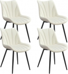 Yaheetech s&ouml;&ouml;gitoa toolid, komplekt 4, polsterdatud toolid s&ouml;&ouml;gituba seljatoega, elutuppa, k&ouml;&ouml;ki, s&ouml;&ouml;gituppa, sametist iste metalljalgadega, maksimaalne koormus 150 kg, beež