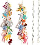 2 Pack Teddy Hammock m&auml;nguasja Hammock Bohemian Style T&auml;isloomade ladustamine sisaldab 40 klambrit Teddy Bear Storage 2 meetrit lasteaia dekoratsioon riputamiseks Pluus nukud