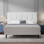 V&auml;ike kahekordne valge polsterdatud puidust voodiraam koos peaplaadiga Lihtne kokkupanek voodi all hoidmiseks ei ole vaja kasti vedru 120x190cm