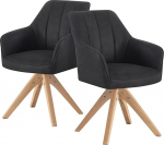 DUBI M&ouml;bel Thomas 21103-YU16-B03 S&ouml;&ouml;gitoatool, p&ouml;&ouml;rlev k&auml;etugi, k&ouml;&ouml;gitool, polsterdatud tool, lauatooli, meigitool s&ouml;&ouml;gituppa, k&ouml;&ouml;ki, elutuppa, kontorisse, must, 2 tk, pakett 2 tk