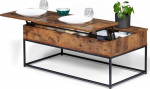 IDMarket - Dayton Antique Industrial Design ristk&uuml;likukujuline kokkupandav kohvilaud