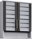 Schildmeyer Niko 113290 Wall Cupboard Glossy Silver Anthracite 59.8 x 20.5 x 70.8 cm