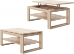 All4All Nico kohvilaud - kohvilaud - elutoa laud - s&uuml;learvutilaud - diivanilaud - pikendatav - kokkupandav - 100 x 60 cm - 05 - Sonoma tammepuu