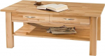 Kohvilaud 2 sahtliga panipaigaga Pruun s&uuml;damepuu P&ouml;&ouml;k massiivne lakitud B 110 x K 48 x S 70 cm