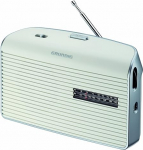 Grundig Music 60X W K&otilde;rge vastuv&otilde;tuv&otilde;imega raadio, FM, 2 lainepiirkonda, mille hulgast saab valida, kvaliteetne k&otilde;lar, heliregulaator individuaalseks heliseadistamiseks, automaatne helitugevus, valge/hall
