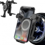 Autotelefoni hoidja Mercedes Benz C/E/S Mini Cooper Audi-TT Ford Jeep, reguleeritav &uuml;mmargune mobiiltelefoni auto &otilde;huventilaatori hoidja k&otilde;ikidele iPhone'iga &uuml;hilduvatele &uuml;mmargustele &otilde;huventilaatoritele