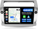 JOYX Android 14 autoraadio sobib Citroen C4/C-Quatre/C-Triomphe (2004-2012) - 4G+64G - Sisseehitatud DSP/Carplay/Android auto - Kaameravaba - 9-tolline 2 DIN - SWC 4G WiFi BT DAB Fast-Boot 360 kaamera