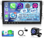 [2G + 64G] Android autoradio VW Volkswagen Jetta Passat Seat Golf Tiguan Skoda Polo juhtmevaba Carplay ja Android Car, 9-tolline HD puuteekraaniga autoraadio koos GPS, WiFi, Bluetooth, EQ, FM RDSiga