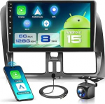 8 Core 6G + 128G Android 15 autoraadio Volvo XC60 2008-2013, 9-tolline HD IPS puuteekraaniga autoraadio traadita Carplay Android auto GPS DSP Wi-Fi Bluetooth FM RDS raadio tagurduskaameraga