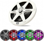 JBL Club Marine 10-tolline passiivne paadisubwoofer - suure j&otilde;udlusega s&uuml;gavbass-k&otilde;lar veekindel, 900 W, mitmev&auml;rviline LED-valgustatud, soolaveekindel v&auml;lisk&otilde;lar, must ja valge