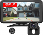 Foxpark juhtmevaba auto tagurduskaamera: 4,8-tolline 1080P tagurduskaamera, mis toetab 2 kaamerat, tagurduskaamera j&auml;relpaigaldamine stabiilse signaaliga, IP69K veekindel, 6 parkimisabi joont auto jaoks.