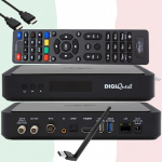 TiVuSat Card 4K UHD + DIGIQuest Q80 Combo Receiver 4K H.265 S2+T2 HEVC Set-Top Box, sertifitseeritud TiVuSat vastuv&otilde;tja koos kaardiga (ei ole aktiveeritud), meediapleier, WebRadio, 150 USB WiFi Stick, HTS HDMI