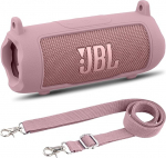 Khanka JBL Flip 7 Silikoonist &uuml;mbris koos eemaldatava &otilde;larihmaga, l&ouml;&ouml;gikindel pehme &uuml;mbris JBL Flip 7 kaasaskantavale Bluetooth-k&otilde;larile, ainult &uuml;mbris (roosa)