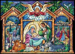 Vermont Christmas Company 1000-osaline vitraažp&uuml;stitatud klaasp&uuml;stituse advendikalender - 24 mosaiikp&uuml;stituse osa, mida saab t&auml;ita - tagasiarvestus j&otilde;uludeni iga p&auml;ev detsembris