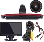 HD IP68 170&deg; Transporteri pidurivalgustuse tagurduskaamera parkimisabi, mille nurk on reguleeritav ja mis &uuml;hildub Mercedes Benz Vito W447 109 111 114 BLUETEC LWB Box CDI-ga (tagurduskaamera + 7-tolline monitor).