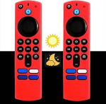 Silikon-Fernbedienungsabdeckung, Ersatz f&uuml;r Smart HD Streaming 3. Generation, 4K-Fernbedienung, rutschfest, waschbar, Schutzh&uuml;lle mit Umh&auml;ngeband, 2 St&uuml;ck