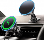 BHHB &uuml;hildub Magsafe auto mobiiltelefoni hoidikuga koos laadimisfunktsiooniga 2-in-1 15W Mag-Safe autohoidik koos laadimisfunktsiooniga, Mag-Safe autolaadija, mobiiltelefoni hoidik iPhone 16 15 14 14 13 12 jaoks