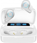 Esiposs traadita Bluetooth 5.0 k&otilde;rvaklapid mikrofoniga 156H m&auml;nguaeg koos USB-C LCD laadimiskohvriga, traadita stereoheli IPX7 veekindlad k&otilde;rvaklapid iPhone'ile Samsung Androidile