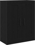 vidaXL Buffet Cabinet Black Oak with Lots of Storage Space and Durable Solid Wood Construction, Modern Style for ESS Living Room, Easy Assembly, Ideal Furniture for Indoor Use